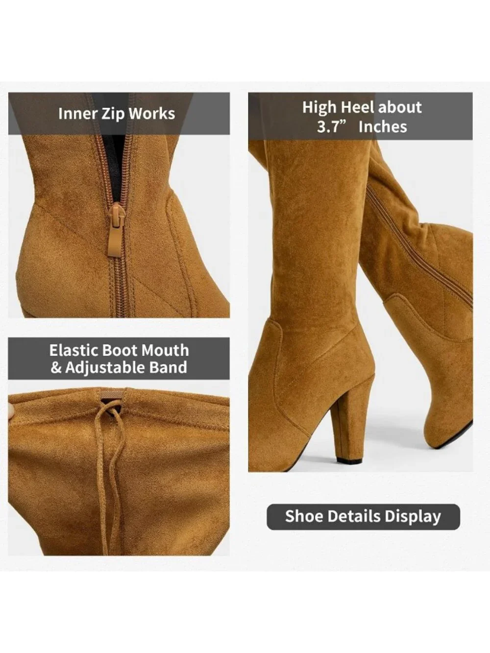 Chic Over the Knee Thigh High Boots with Block Heel for Stylish Women